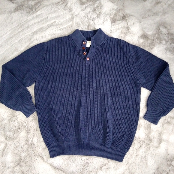 L.L. Bean Sweaters - Vintage LL Bean Button Collar Sweater Oversized Fit XL